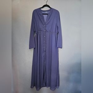 Women's Button Up Maxi Dress Large
